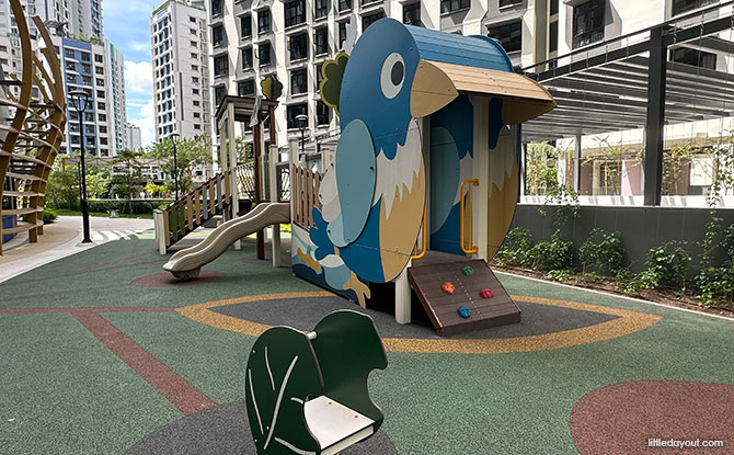 Punggol Point Cove Playgrounds: Tiger And Elephant Playground, Bluebird & More 7 Bluebird Playground in front of Block 445A