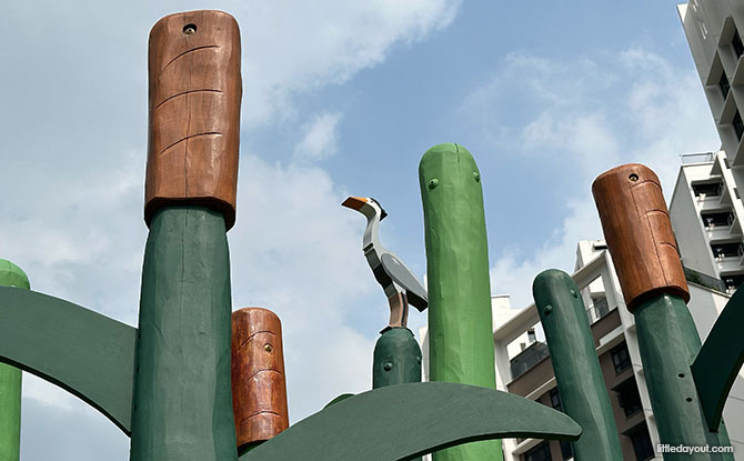 Water birds at the Punggol Point Crown playground