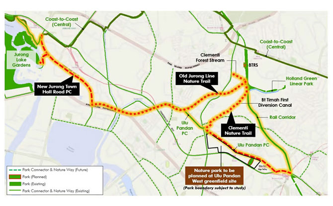 Clementi Nature Park: From Ulu Pandan Road to Rail Corridor (Eventually)