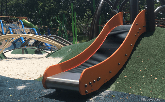 Roller slide at Junior Play area at Admiralty Park