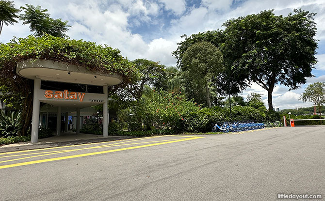 bikes available for rent at the Satay by the Bay car park