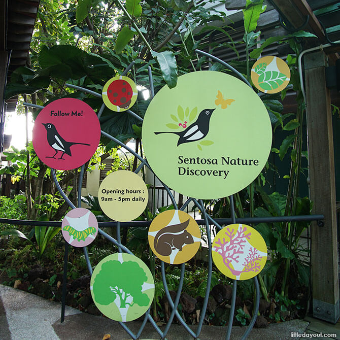 Signboard leading to Sentosa Nature Discovery