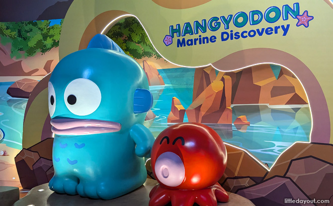 life-size installation of Hangyodon and Sayuri