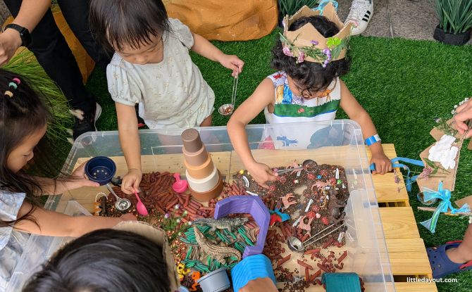Little Sips By Sip Sip: Saturday Brunch With Free Children’s Programme 4 a variety of sensory trays and activities were laid out