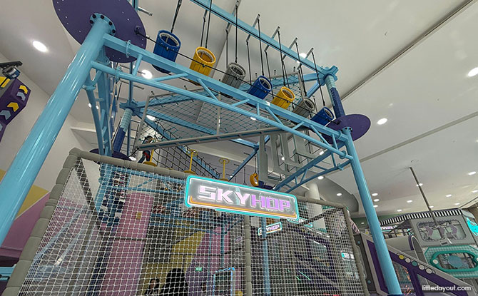 High elements at SkyHop indoor playground in Tampines