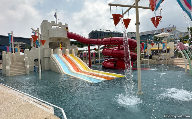 Open racer slides at Splash Tribe