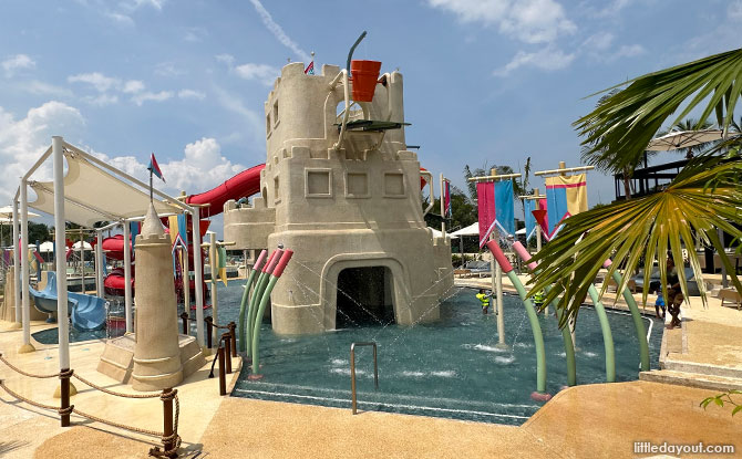 Sandcastle-themed Water Play and Kids Pool