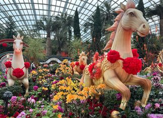 Spring Blossoms At Gardens By The Bay: Gallop Into Prosperity Till 1 March Spring Blossoms At Gardens By The Bay: Gallop Into Prosperity