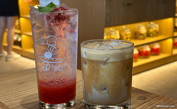 Standard Spanner Iced Coffee and a Berry Berry Squash