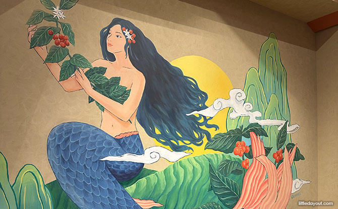 Chinese style with Starbucks' figures