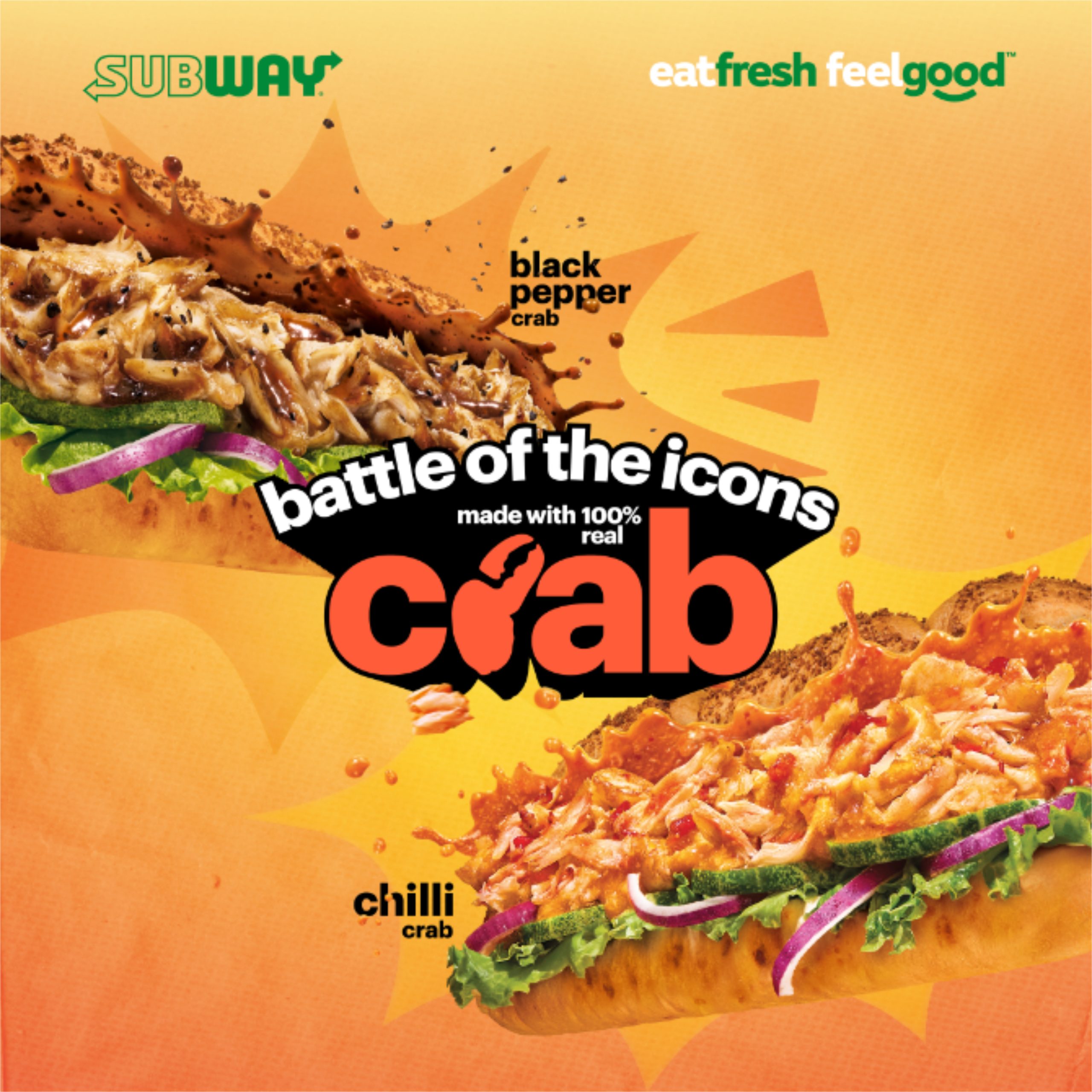 National Day Special Food & Limited-Time Menu Items 2026 2 Subway: Chilli Crab Sub and Black Pepper Crab Sub