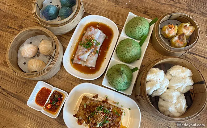 Sum Dim Sum: Pandan Crispy Pork Bun, Tiffany Blue Hargow & More