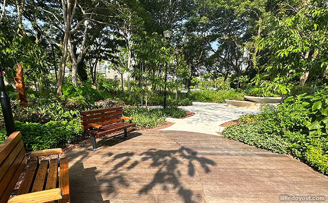 Sun Plaza Park Therapeutic Garden is a contemplative space