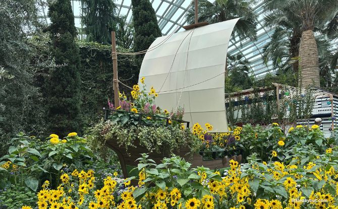 Sunflower Surprise 2026: Garden By The Ocean – More Than 5,000 Sunflowers At Gardens By The Bay 4 bow of a traditional Portuguese carrack