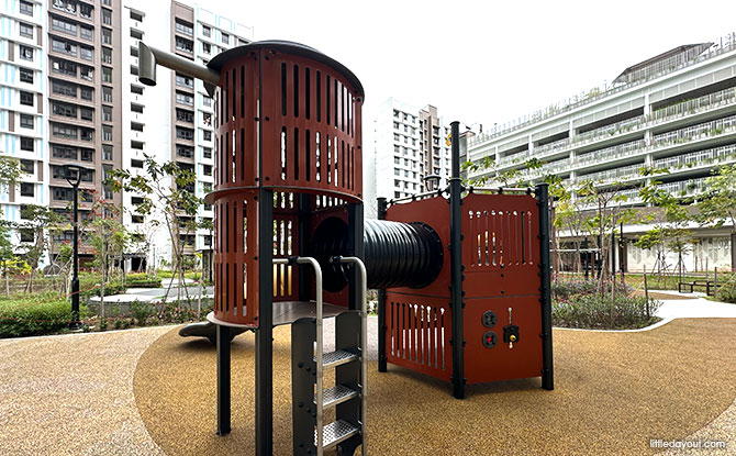 Tampines GreenEmerald Playground: Play Towers & Netted Bridges 4 thoughtfully designed toddler area