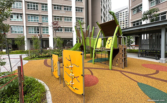 Playground for younger kids at Tampines GreenGlade