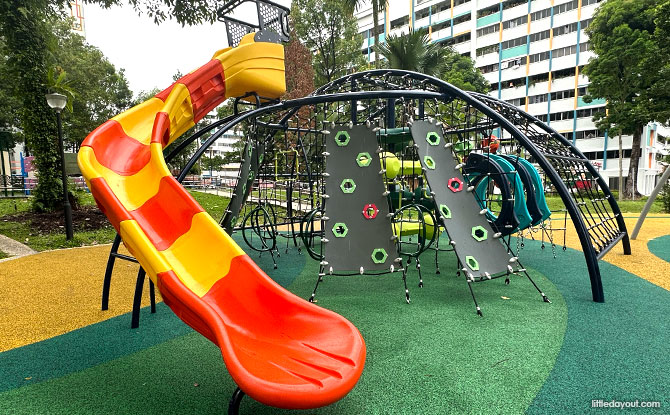 Teck Whye Gardens: Playground With Swinging Bell Swing 2 Teck Whye Garden Playgrounds