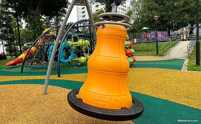 Teck Whye Gardens: Playground With Swinging Bell Swing 5 swing