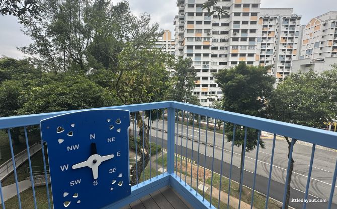 Teck Whye Heights Playground: Elevated Decks With 3 Levels To Explore Around A Tree 6 View from the top