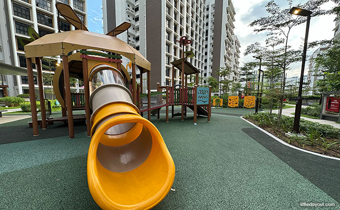 Slide at the tengah garden vines bee playground