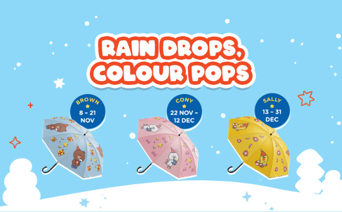 Purchase-with-Purchase: LINE FRIENDS Colour-Changing Umbrella