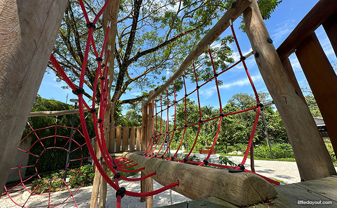 wooden play structure