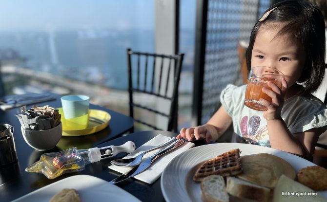 The Westin Singapore Family Weekend Staycation Review: Rediscover Local With Your Wellness at Heart 13 Buffet breakfast was extremely kids-friendly and included western choices like pancakes, waffles, hash browns, and asian choices such as porridge, nasi lemak.