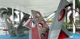 Tiong Bahru Plaza Playground: A Pair Of Mosaic Sparrows
