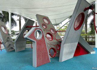 Tiong Bahru Plaza Playground: A Pair Of Mosaic Sparrows