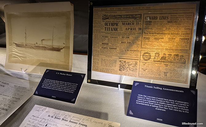 advertisements on RMS Titanic’s voyage