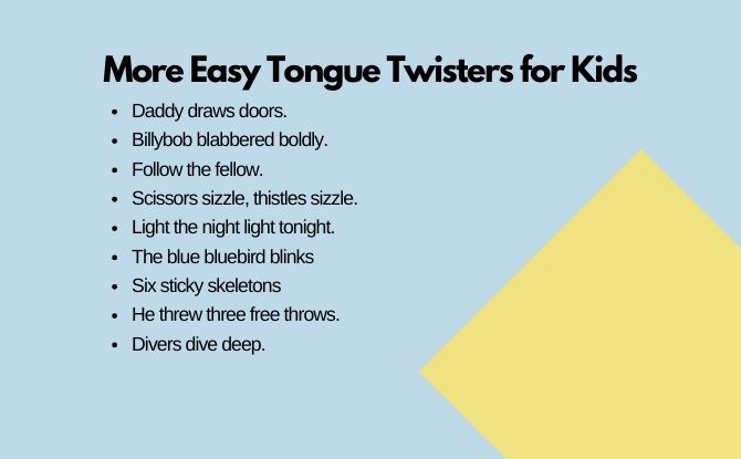 More Easy Tongue Twisters for Kids
