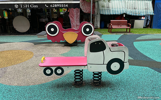 truck themed play equipment at the Bukit Batok truck playground
