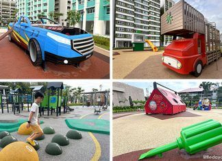 Ubi Grove Playgrounds: Transport-Themed With Cargo Truck, Toolbox, Monster Car & Road Circuit