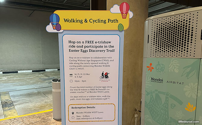 Walking & Cycling Path Between Mandai Wildlife EAST & WEST 5 leisurely e-trishaw ride
