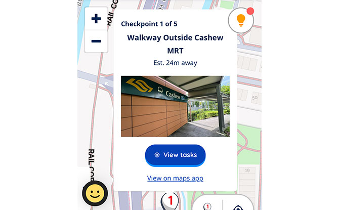 CDC walking trail checkpoint