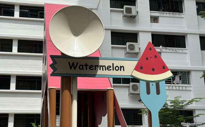 Watermelon Playground At Pipit Road: A Slice Of Play 3 Watermelon on a fork