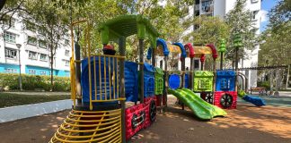 Waterway Banks Playground: Train By The Water In Punggol