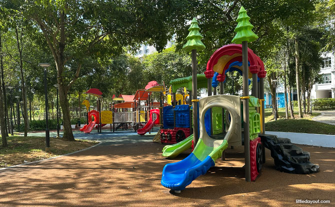 Rear of the train playground at Punggol