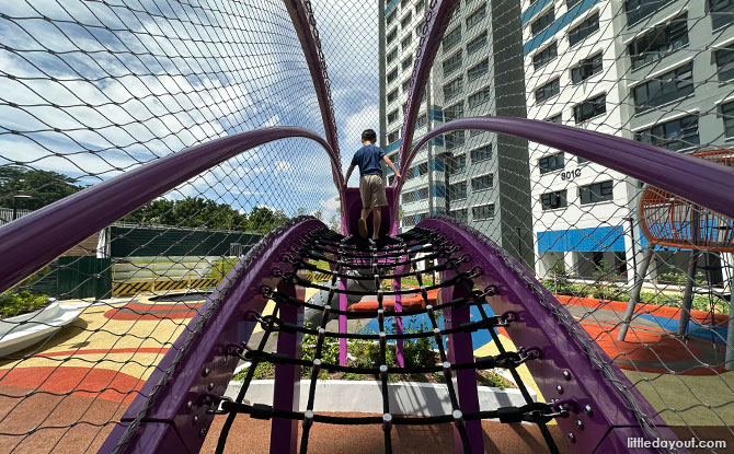 Netted Bridge at the West Coast ParkView playground