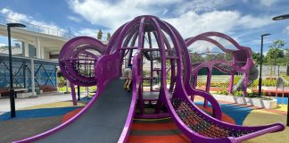 West Coast ParkView Playground: Giant Purple Octopus & The Pirate Ship Tower