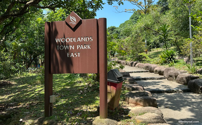 Woodlands Town Park East & Woodlands Botanical Garden 9 Woodlands Town Park East sign