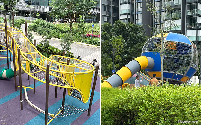 Woodleigh Village Playground: By The Hawker Centre & At The Rooftop