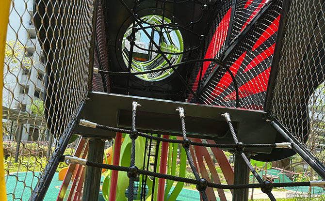 Yishun Boardwalk Playground: The Butterfly & The Bee 3 main butterfly and the smaller butterfly are connected via a sky bridge