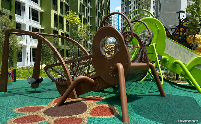 Yishun Boardwalk Playground: The Butterfly & The Bee 7 brown cricket